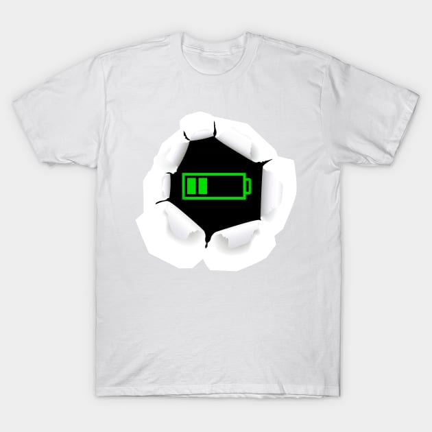 Low Battery T-Shirt by Sauher